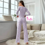 Ensemble de pyjama pantalon et haut longues manches - violet – Image 3