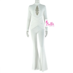 Combinaison bas large et longues manches - blanche – Image 7
