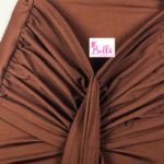 Robe moulante longues manches - marron – Image 4