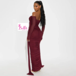 Robe moulante avec manches transparentes - rouge – Image 3