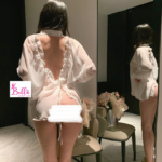 Ensemble de lingerie chemise et string - blanc  (taille unique) – Image 4