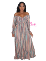 Robe longues manches - multicolore (pour femme courte) – Image 2