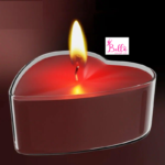 Bougie basse température - cœur rouge ( cire coulante douce pour la peau )