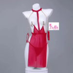 Ensemble de lingerie avec pince tétons et string - rouge (taille unique) – Image 4