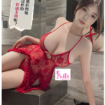 Ensemble de lingerie avec string - rouge  (taille unique) – Image 4