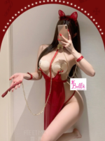 Ensemble de lingerie avec pince tétons et string - rouge (taille unique) – Image 2