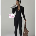 Combinaison longues manches seamless - noire