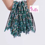 Bracelet en strass - multicolore vert  (5 pièces)