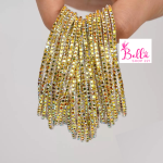 Bracelet en strass - multicolore jaune (5 pièces)