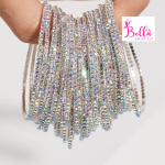 Bracelet en strass - multicolore argenté (5 pièces)