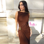 Robe moulante 3/4 - marron – Image 2