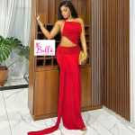 Robe moulante cut out - rouge