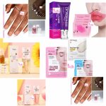 Pack complet beauté - 2 packs ongles mains et pieds (1 moyen et 1 court) + 1 gloss bioaqua et lip tint + 3 masques à lèvre + 2 huiles  à lèvre (pêche et lait de miel) + 3  masques visage