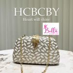 sac de soirée - blanc doré – Image 3
