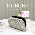 sac de soirée - blanc doré – Image 2