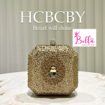 sac de soirée avec des strass - mordoré