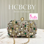 sac de soirée avec des strass - beige multicolore – Image 3
