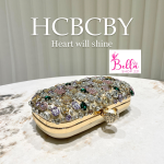 sac de soirée avec des strass - beige multicolore – Image 4