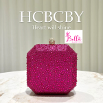 sac de soirée avec des strass - rose – Image 2