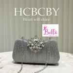 sac de soirée avec des strass - argenté – Image 2